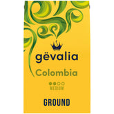 Gevalia front package showing Colombia medium roast and 20 oz freshness