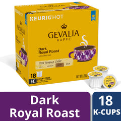 Close-up of Gevalia K-Cup pod top revealing foil seal and freshness