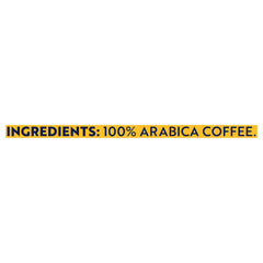 Gevalia label close-up highlighting origin and Arabica sourcing benefits