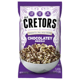 G.H. Cretors front packaging showing dark chocolatey drizzle and convenience