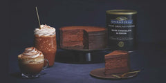 Ghirardelli close-up of dark ground powder texture highlighting rich color and smooth blend