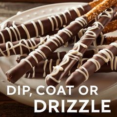 Ghirardelli-coated truffles with glossy finish showing attractive presentation benefit