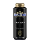 Ghirardelli front packaging showing bottle and label, ensures recognizable quality