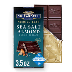 Ghirardelli front packaging showing brand and product benefits