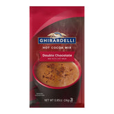 Ghirardelli front view of ten single-serve packets showing convenience and premium taste