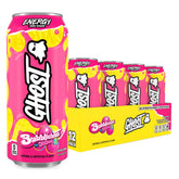 GHOST Bubblicious front packaging showing 12-pack and bold branding for shelf appeal