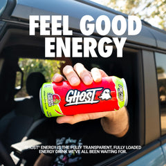 GHOST can top close-up showing pull tab and condensation for cold serving benefit