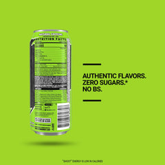 GHOST can pouring Electric Limeade into glass for refreshing hydration