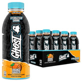 GHOST bottle front packaging showing Orange Squeeze and zero sugar benefit
