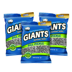 GIANTS front packaging showing dill pickle flavor and pack size benefits