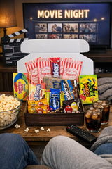 Gift Box Garden filled paper popcorn bags showing portioned popcorn for sharing