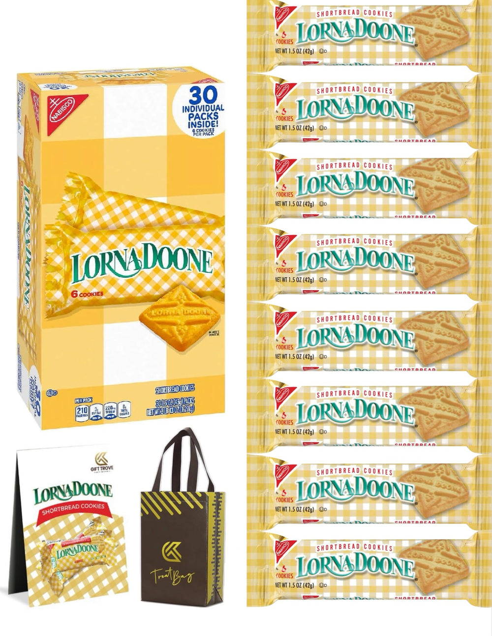 GIFT TROVE Lorna Doone front packaging showing 30-count convenience