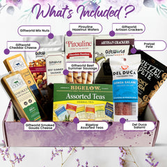 GiftWorld detailed shot of summer sausage and Del Duca salami presentation