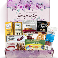 GiftWorld front view of sympathy box offering comforting foods