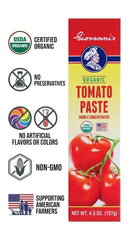 Giovanni's tube cap detail highlighting resealable design for reduced waste