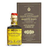 Giusti bottle in gift box showing premium presentation and collectible value