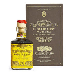 Giusti bottle in gift box showing premium presentation and collectible value
