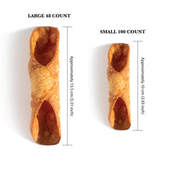 Giusto Sapore filled cannoli on plate with garnishes showing serving appeal