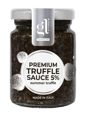 GL TRUFFLE GOURMET LINE front label showing premium truffle jar benefit convenience