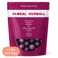 Global Gumball close-up of glossy texture showing chew softness and color appeal