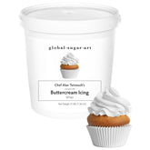 Global Sugar Art front tub showing label and 3 lb packaging for convenient use