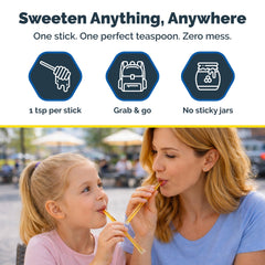 GloryBee closeup of honey stick texture highlighting pure clover flavor