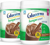 Glucerna front packaging showing Classic Chocolate and benefit of protein