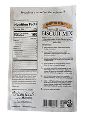 GLUTEN FREEEE back panel with baking directions offering simple guidance