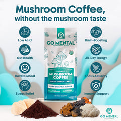 GO MENTAL label detail showing single-origin and organic certification for ingredient clarity