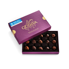Godiva front box showing purple gift-ready design and premium appeal