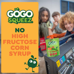 GoGo squeeZ pouches in a lunchbox showing school-ready, no-spill snack