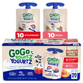 GoGo squeeZ front packaging showing variety pack and convenience