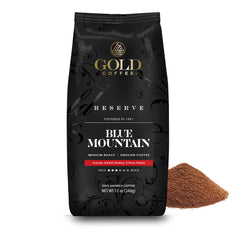 Gold Coffee Company front packaging shows 12 oz bag and clear branding for freshness