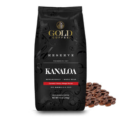 Gold Coffee Co. front packaging showing 12 oz bag and clear branding for freshness
