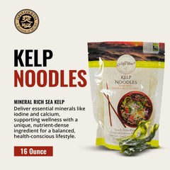 Gold Mine drained kelp noodles close-up displaying ready-to-eat convenience