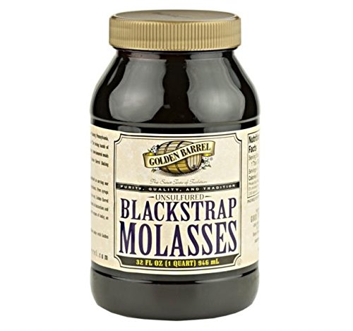 Golden Barrel front label on 32 fl oz wide-mouth jar showing brand and robust flavor benefit