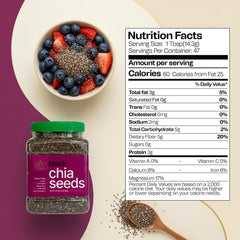 Close-up of Golden black chia seeds highlighting natural texture and neutral taste