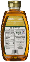 Golden Blossom honey drizzled into tea illustrating warm beverage flavor boost