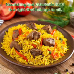 Golden rice cooking stovetop in pot showing easy preparation benefit