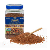 Golden brand front packaging showing 32oz red rice, clear label and benefits