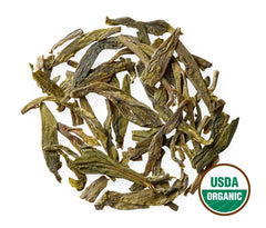 Golden Moon Tea close-up of leaf texture highlighting hand-pressed quality