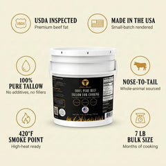 Golden Render close-up texture of creamy beef tallow showing smooth buttery consistency