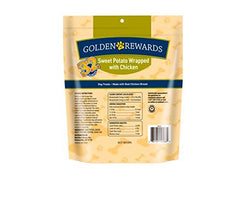 Golden Rewards close-up of chicken wrapped in sweet potato showing texture and wholesome ingredients