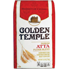 Golden Temple front packaging showing 5.5 lb bag and clear label benefits