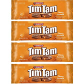 Good Aussie Tim Tam front packaging showing 4-pack and brand for easy recognition and gifting
