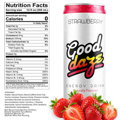 Good Daze can in hand demonstrating portable 12 fl oz serving