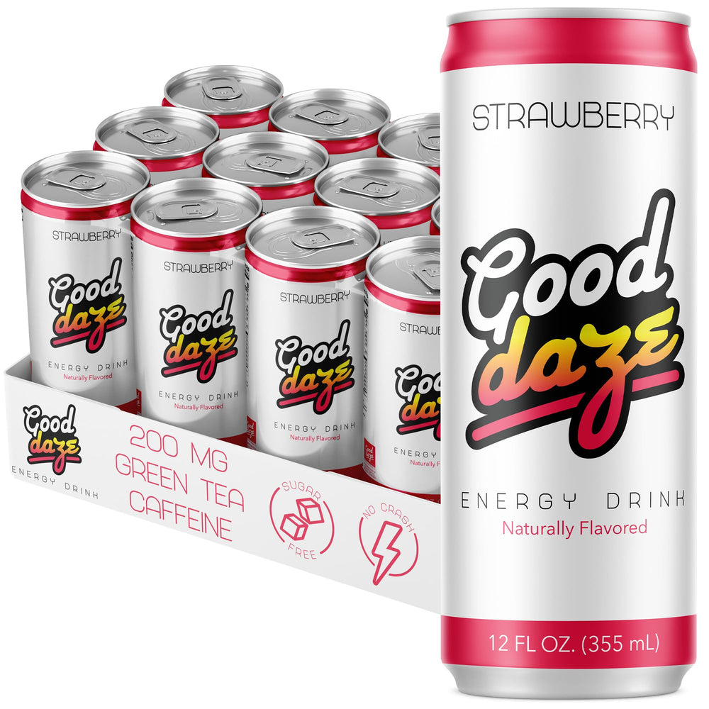 Good Daze front packaging showcasing strawberry cans and convenience