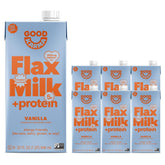 Good Karma front packaging showing vanilla flaxmilk and benefits