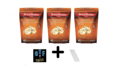 Good Times Fulfillment Drizz snack in hand with gum stick, demonstrates portability and quick refresh