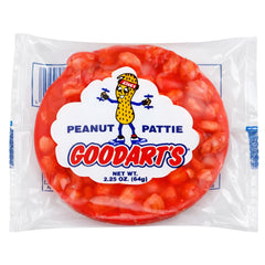 Goodart's single unwrapped patty revealing filling and immediate snack appeal